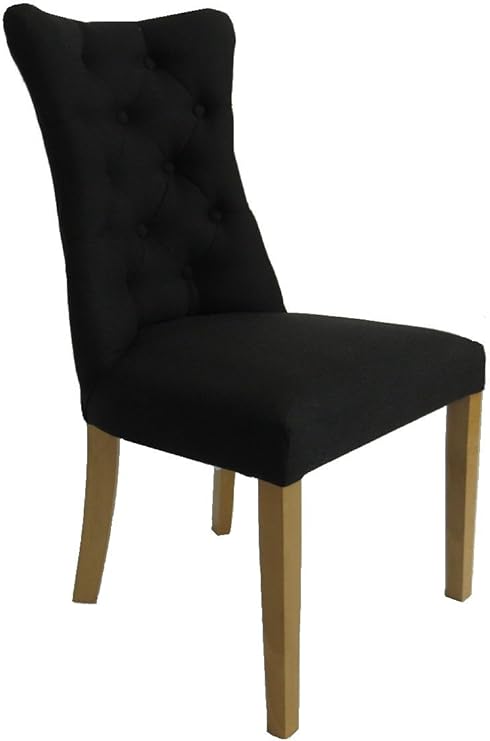 Brasilmöbel Esszimmerstuhl Ashley schwarz gepolstert Stuhl Hochlehner