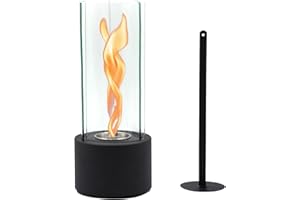 GLANZFEUER Tornado Table Fire, Portable Table top Lamp, Unique Design with US Patent, Safer Burn Spiral Flame, Premium Gift for Gatherings, Home Decor, Housewarming and Parties (Gel was not Include)