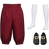 ANDHOM Victorian Century Colonial Costume Set for Men Renaissance Pirate Halloween and Victorian Styles