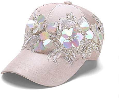 iHomor Women's Bling Baseball Cap Hat Adjustable With Floral Sequin