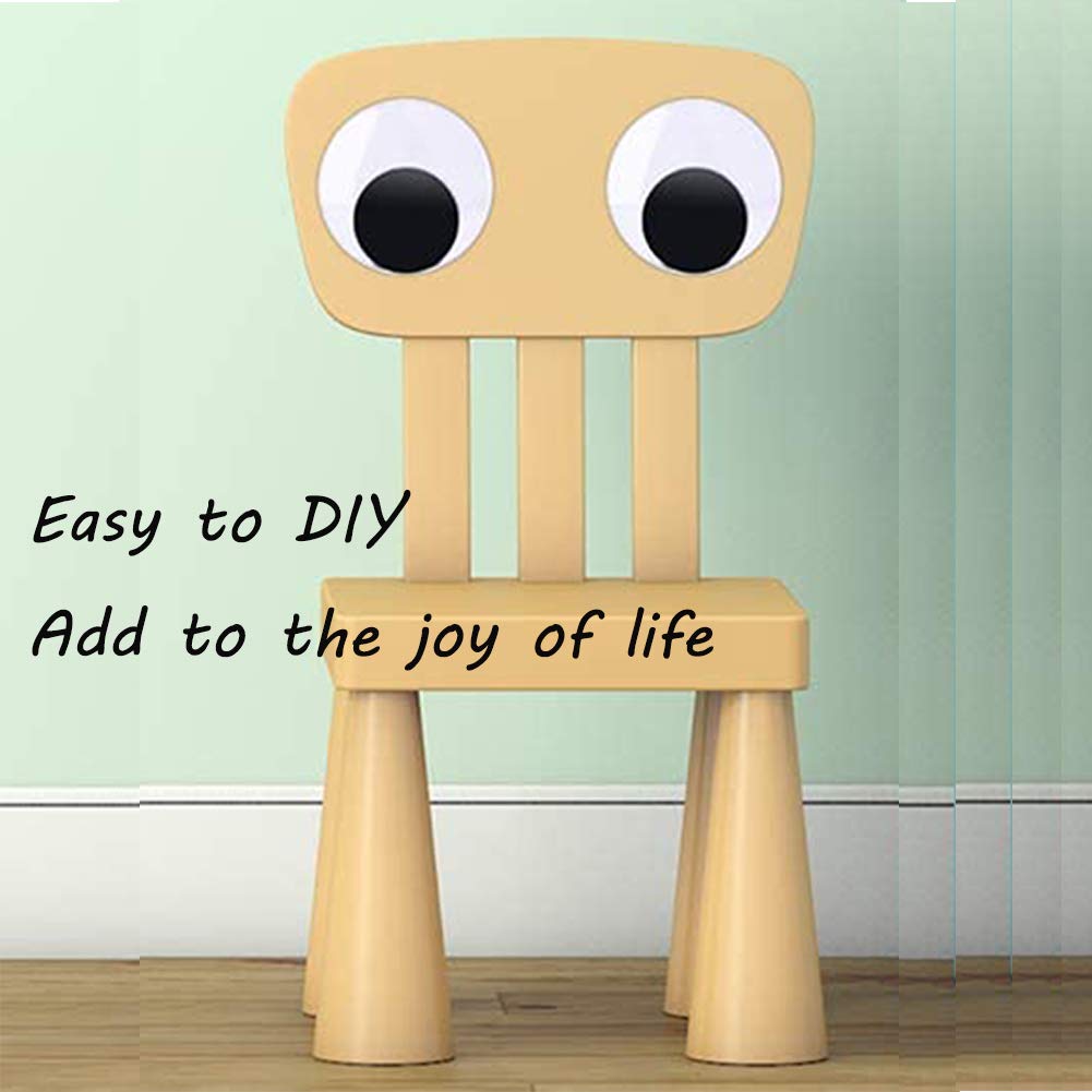 Giant Wiggle Googly Eyes with Self Adhesive Large Black Plastic Eyes for Crafts 2 Inch 3 Inch 4 Inch Set of 8