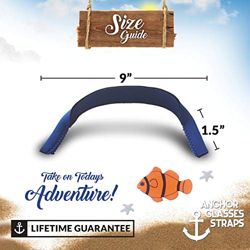 Baby Glasses and Sunglasses Strap 2pk | Active Kids with Bonus Stickers (Blue + Black)