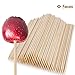 Fumassa 110 Pcs 7 Inch Study Bamboo Skewers - 5mm Thick Natural Semi Point Bamboo Sticks BBQ Caramel Candy Apple Sticks for Appetizers, Corn Dog