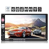 Double Din Car Stereo in-Dash BT Touch Screen 7 inch with Rear-View Camera,Video MP5/4/3 Player, Radio FM, Car Stereo Receiver, Support Backup Rear View Camera, Mirror Link，SARCCH