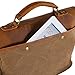 Lifewit Men Briefcase Leather Canvas Laptop Satchel Messenger Work Bag Fit up to 14-inch, Coffee