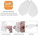 Fibee Heel Grips Shoe Pads Ball Of Foot Inserts High Heel Foot Cushions Soft Gel Toe Insole liners Shoe Too Big (Clear)