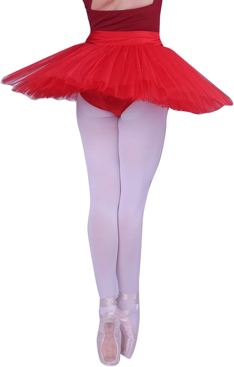 woosun Ladies Professional Ballet Tutu Adult 5Layers Organdy Platter Dance Costume Tutus Skirt