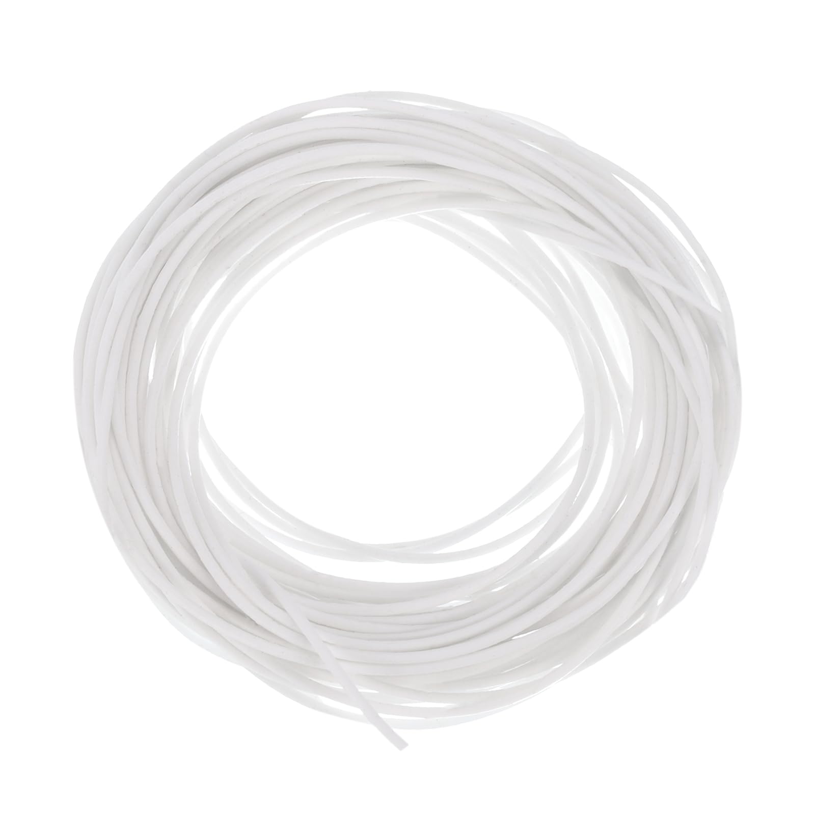 PATIKIL Silicone Foam Seal Strip, 10M(32.8Ft) 1mm(0.04") Dia Round High Density Solid Sponge Rubber Weather Stripping Cord for Sealing Gap Blocker Insulation, White