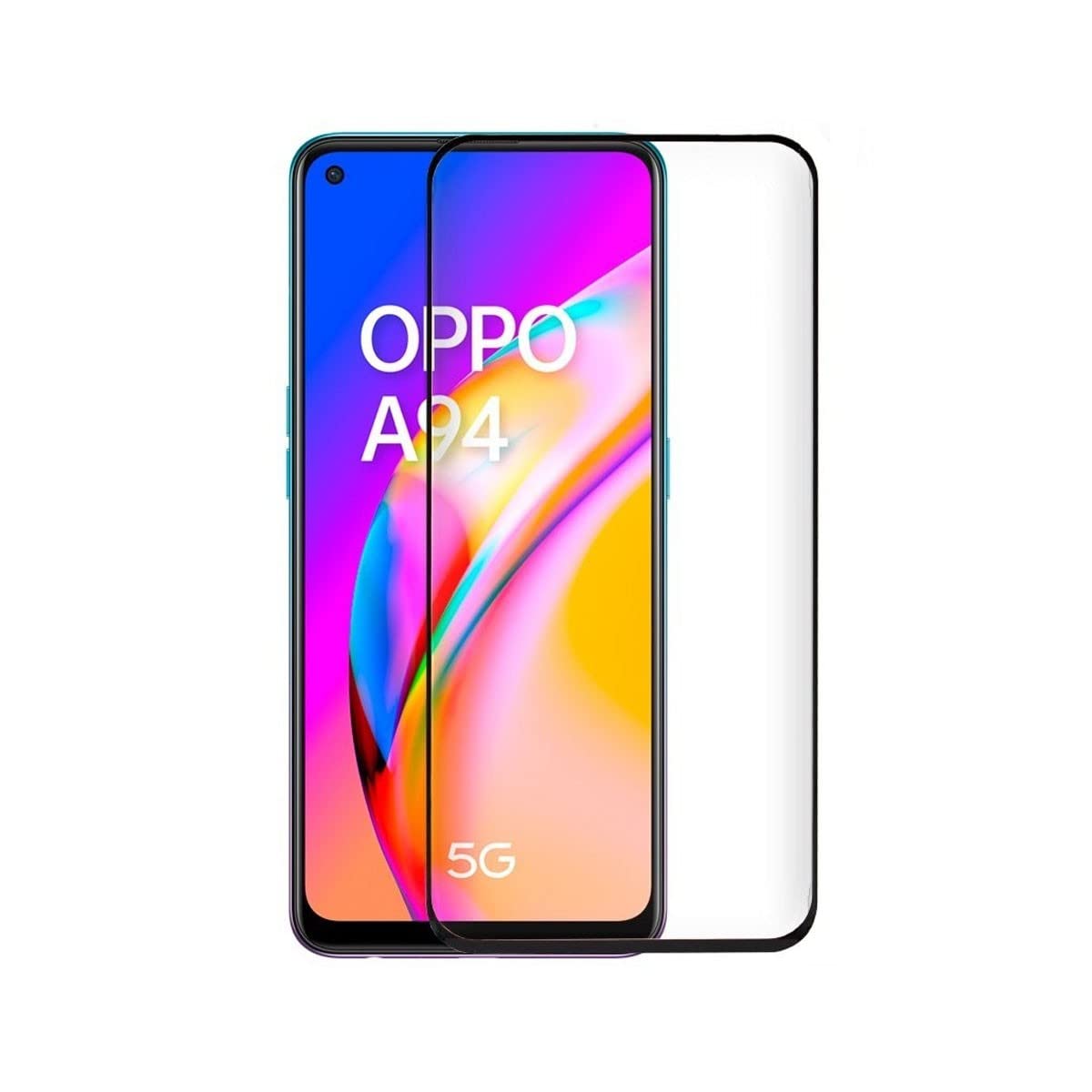 Cool Tempered Glass Screen Protector for Oppo A94 5G / Reno 5Z (FULL 3D Black)