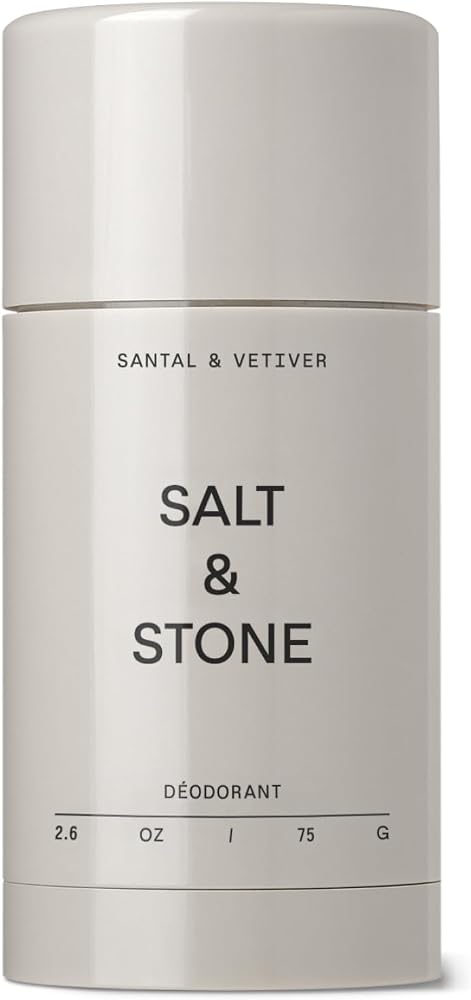 Salt & Stone Aluminum-Free Deodorant, Women & Men Santal & Vetiver 2.6 oz | Extra Strength 48 Hour Protection, Gender Neutral