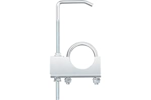 Swpeet 1Pcs 2.25 Inch Exhaust Clamp with Hanger, Heavy Duty Universal Muffler Hanger, Universal Clamp On Exhaust Hanger, Exha