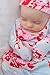 Baby Be Mine Newborn Gown and Hat Set Layette Romper Coming Home Outfit (Newborn 0-3 Months, Mae)