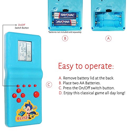 Toy Cubby Retro Classic Electronic Handheld LCD Pocket Toy Tetris Brick Game