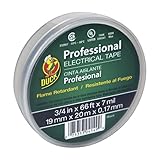 Duck Brand 299019 Professional Grade Electrical Tape, 3/4-Inch by 66 Feet, Single Roll, Black