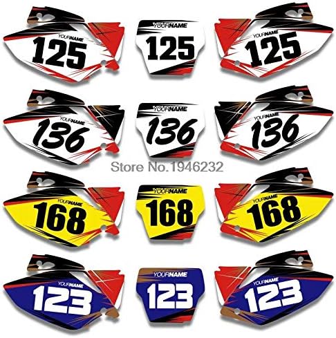 KIMME Custom Number Plate Background Graphics Sticker & Decal For Honda CRF450R CRF450 2005 2006 CRF 450 450R