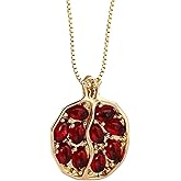 Vurotry Pomegranate Necklace for Women Red Fruit Necklace Persephone Necklace Exquisite Pomegranate Pendant Necklace Jewelry