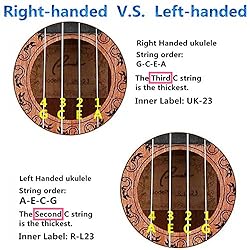 Ranch Left handed Concert Ukulele 23 inch