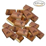 Closet Essentials - Fresh Red Cedar Blocks moth protection Storage Accessories 1- Pack ( 20 Blocks Wiht 5 Hang Bag )