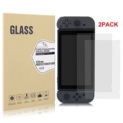 Yztree Tempered Glass Screen Protector for Nintendo Switch 2017 - 2 Piece