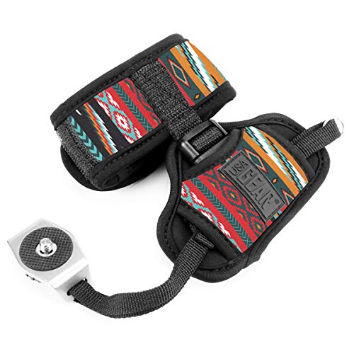 USA-GEAR-Empuadura-de-Mueca-Correa-de-Mano-para-Cmara-de-Fotos-Rflex-Compatible-con-CanonNikonSonyPentax-y-Muchas-ms-Diseo-Azteca