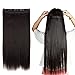 Clip in Hair Extensions 23'' Dark Brown Long Straight Full Head One Piece 5 Clips 23 Inches 140G