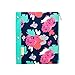 Amelia Floral Pink and Blue 11 x 9 Polyester Fabric Zip Binder Pouch Pencil Bag