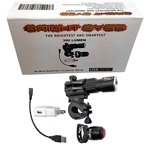 Bright Eyes 300 Lumen USB Rechargeable Water resistant Bike Light