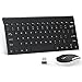 MoKo Wireless Keyboard Mouse, 2.4G Mini Small Rechargeable Keyboard Mouse Combo Computer, Laptop, Desktop, PC, Compatible Windows XP/Vista / 7/8 / 10 - Black