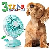 Battery Operated Clip Fan Stroller Fan for Baby Portable Silent USB Fan Mini Personal Desk Fan Cute Design Rechargeable Battery Fans Adjustable Tilt Quiet Operation for Treadmill Dorm Bed Tent Camp