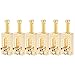 Alomejor Guitar Saddle Bridge Set 6PCS Metal Roller Bridge Repair Parts for Tele 6 String Guitar Replacement Use(Gold)thumb 3