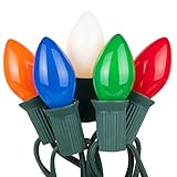 EST. LEE DISPLAY L D 1902 C-7 Multi-Color Ceramic Steady Bulbs (Bulbs ONLY) 1 Box of 25 C7 Multi Solid Opaque Color Steady Burning Bulbs
