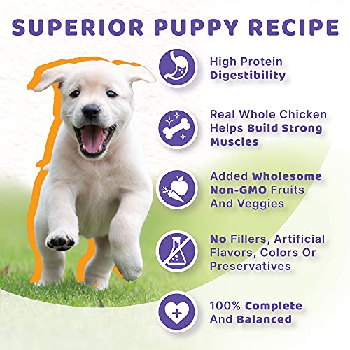 Halo Dry Puppy Food, Wellness Puppy Food, Chicken & Liver 4Pound Bag