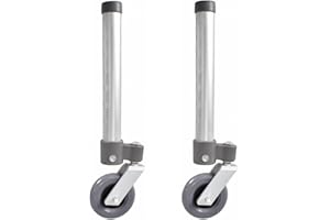 Swivel Wheels for Walker, Universal Swivel Walker Wheel with 8 Height Adjustable, Replacement Feet Parts Rollator Accessories