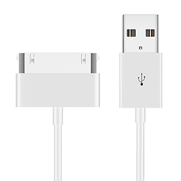 iPhone 4s Cable, JETech 1 Meter Apple MFi Certified USB Sync and Charging Cable for iPhone 4/4s, iPhone 3G/3GS, iPad 1/2/3, iPod (White) - 0156