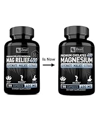 Pure Magnesium Relief 400 mg (suministro de 90 días) Fórmula de alivio instantáneo con magnesio...