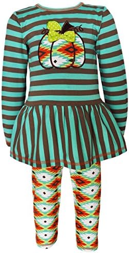 AnnLoren Baby Girls 18-24 mo Thanksgiving Aztec Pumpkin Patch Clothing Outfit