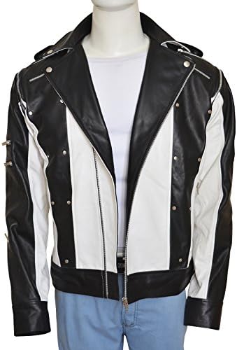 Michael Jackson Mens thriller Beat it Pepsi ad Leather Jacket (X-Large, Pepsi Ad)