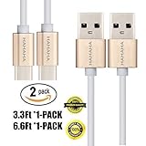 USB C Cable, HAHAHA Reversible USB Type C Cable For Nexus6P 5X OnePlus2 Macbook12 inch Google ChromeBook Pixel Nokia N1 Tablet Pixel C,2Pack 3.3 and 6.6Ft White