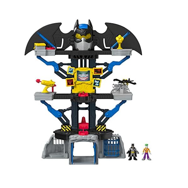 Imaginext-CHH91-Transforming-Batcave-Batman-Playset-with-Lights-and-Dart-Launcher-with-Batman-and-Joker-Figures-Suitable-From-3-Year-Old Imaginext CHH91 Transforming Batcave, Batman Playset with Lights and Dart Launcher with Batman and Joker Figures…
