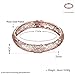 DILANCO 18K Rose Gold-Plated Bangle Bracelet for Women