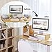 SONGMICS Bamboo Monitor Stand Computer Riser with 2-Tier Desktop Storage Desk Organizer for Home Office Natural ULLD206
