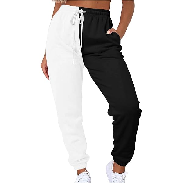 Amazon.com: Color Block Jogger Pants for Women Elastic High