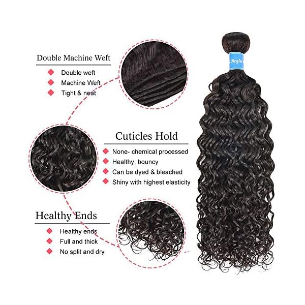 Water Wave Human Hair 3 Bundles 12 14 16 Inch 100  display picture 1