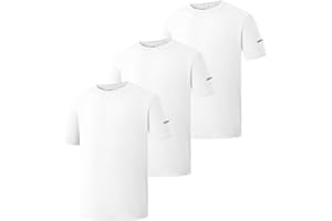 HIBETY 3 Pack Kids Boys Girls Moisture Wicking Athletic T-Shirts Dry Fit Short/Long Sleeve Tees for School Sports Gym Running