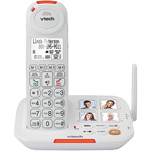 VTech VTSN5127 Amplified Cordless Answering System with Big Buttons & Display