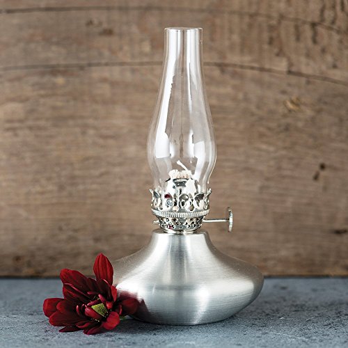DANFORTH Skipper Pewter Oil Lamp Satin Finish Height 6 Inches