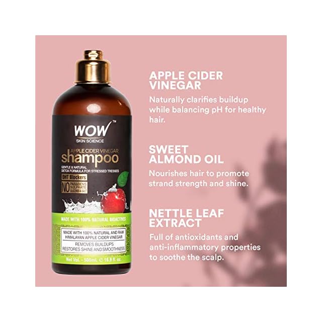 WOW Apple Cider Vinegar Shampoo & Hair Conditioner Set (2 x 16.9 Fl