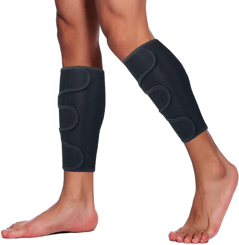 HOPEFORTH Calf Brace Adjustable 2 Pack Shin Splint Support Sleeve Leg Compression Wrap for Torn Calf Muscle, Strain, Sprain, Pain Relief, Tennis Leg,Injury,Best Lower Leg Brace for Men and Women: Industrial & Scientific