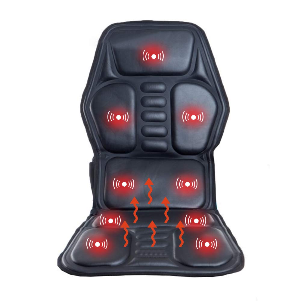 新品 カーシートバックマッサージャー 9モーター振動 ヒートチェアパッド 8つのモード 車のホームオフィスチェアのための B07lg2cjvz 即納最大半額 Firstcity Edu My