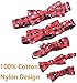 Freezx Dog and Cat Christmas Collar with Bow Tie - Adjustable 100% Cotton Nylon Design - Cute Fashion for Large Medium Small Dogs and Cats